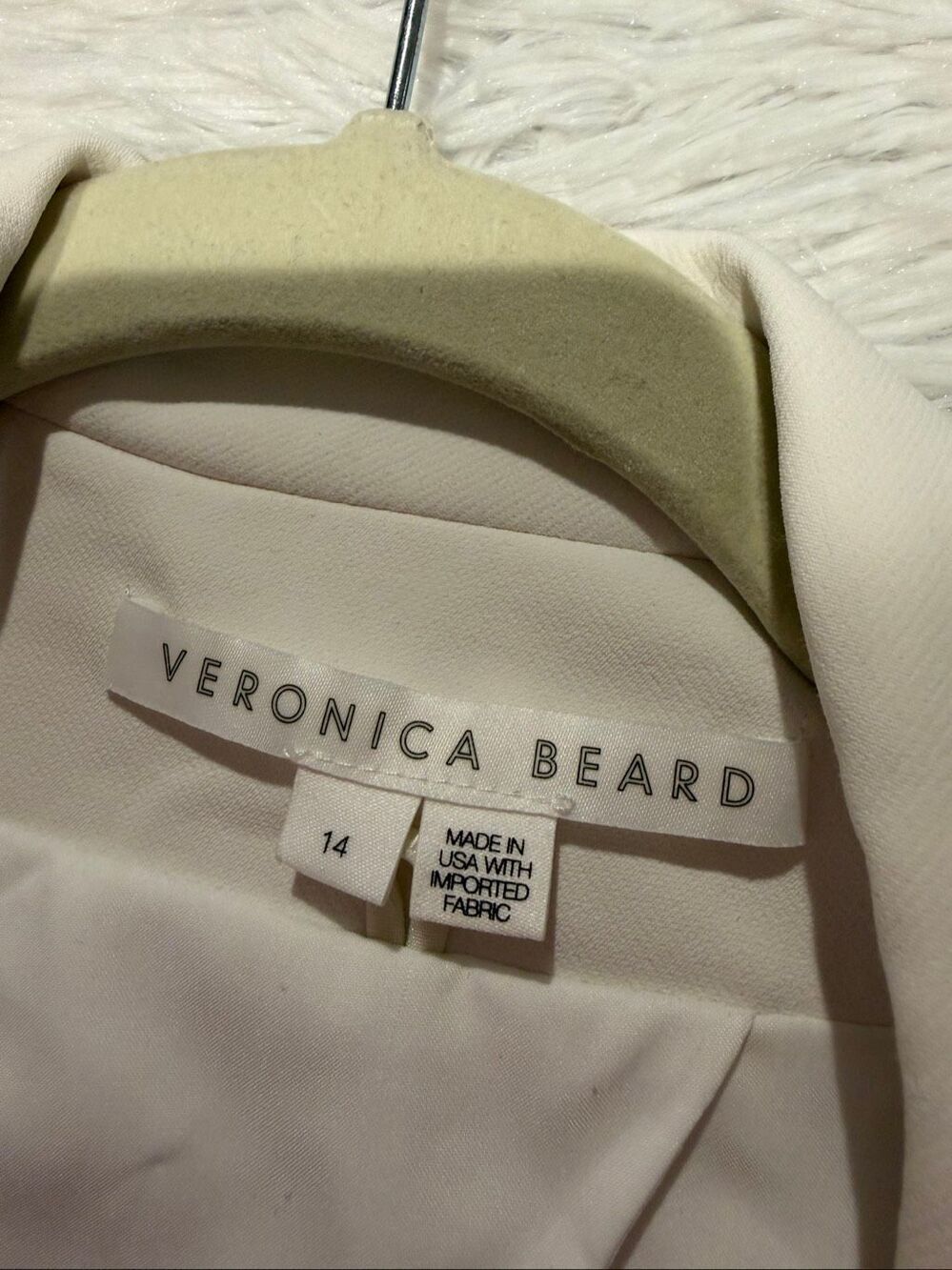 Veronica Beard Iconic Scuba Dickey Blazer Jacket in White Size 14 - Picture 9 of 9